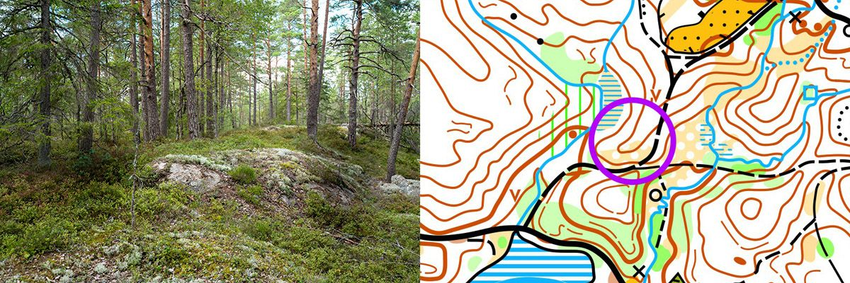 Rygg på foto og kartutsnitt