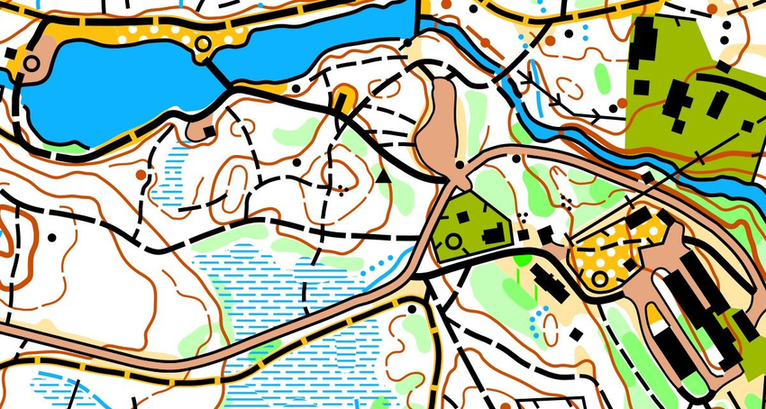 Utsnitt av et vanlig orienteringskart